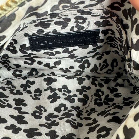 Rebecca Minkoff 5 Zip Mini Gold Metallic Crossbody Bag - Picture 7 of 10